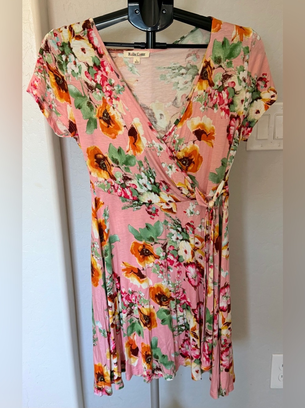 Rolla Coster Pink Floral Wrap Dress
